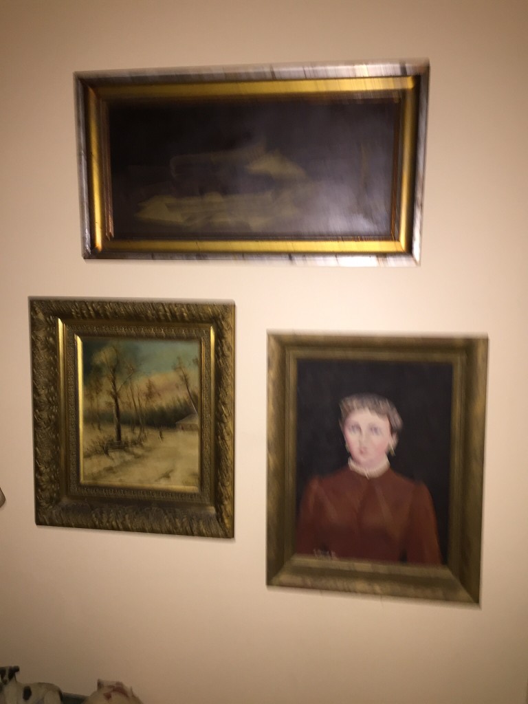 The wall. All paintings by family.