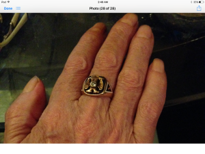 Got the hands from God-and the ring from his Masonic grandfather.